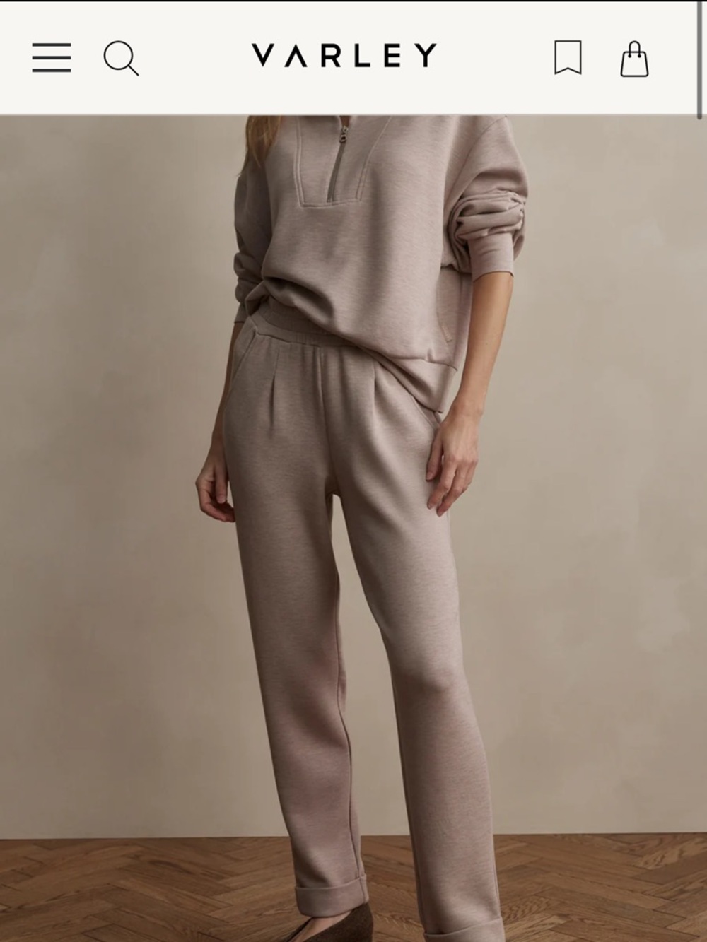 Varley Women's Joggers and 1/4 zip size medium